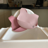 Silicone Feeding Bibs - Dusky Pink & Deep Rose 2 Pack