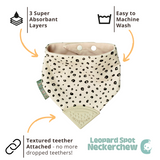 Leopard & Panda Neckerchew - Teething Dribble Bib 2 Pack