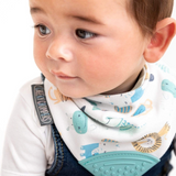 Dino & Stars Neckerchew - Teething Dribble Bib 4 Pack