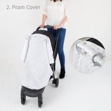Silver Stars 6 in 1 MultiMuslin - Breastfeeding Cover