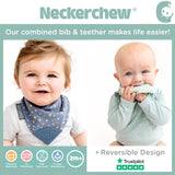 Dino & Stars Neckerchew - Teething Dribble Bib 4 Pack