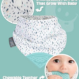 Peardrop Muslin Neckerchew - Teething Dribble Bib