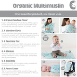Silver Stars 6 in 1 MultiMuslin - Breastfeeding Cover