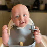 Silicone Feeding Bibs - Inky Blue 2 Pack