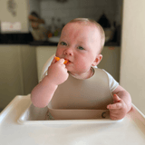 Silicone Feeding Bibs - Sand & Mocha 2 Pack