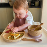 Bamboo Weaning Set - Dusky Pink