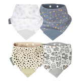 Stars & Spots Neckerchew - Teething Dribble Bib 4 Pack