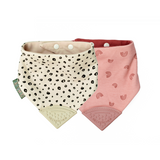 Leopard & Rainbow Neckerchew - Teething Dribble Bib 2 Pack