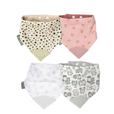 Leopard & Rainbow Neckerchew - Teething Dribble Bib 4 Pack