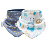Stars and Animals Neckerbibs - Dribble Bib 2 Pack