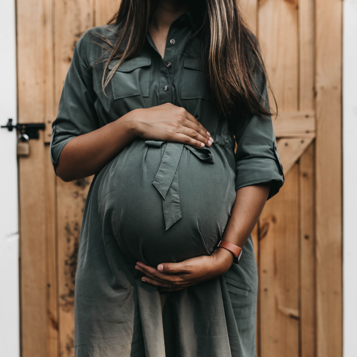 Pregnant woman with baby bump