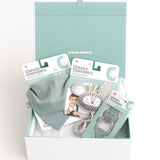 Chewy the Hippo teething gift box sage