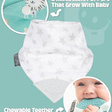 Neutrals  Neckerchew - Teething Dribble Bib 4 Pack