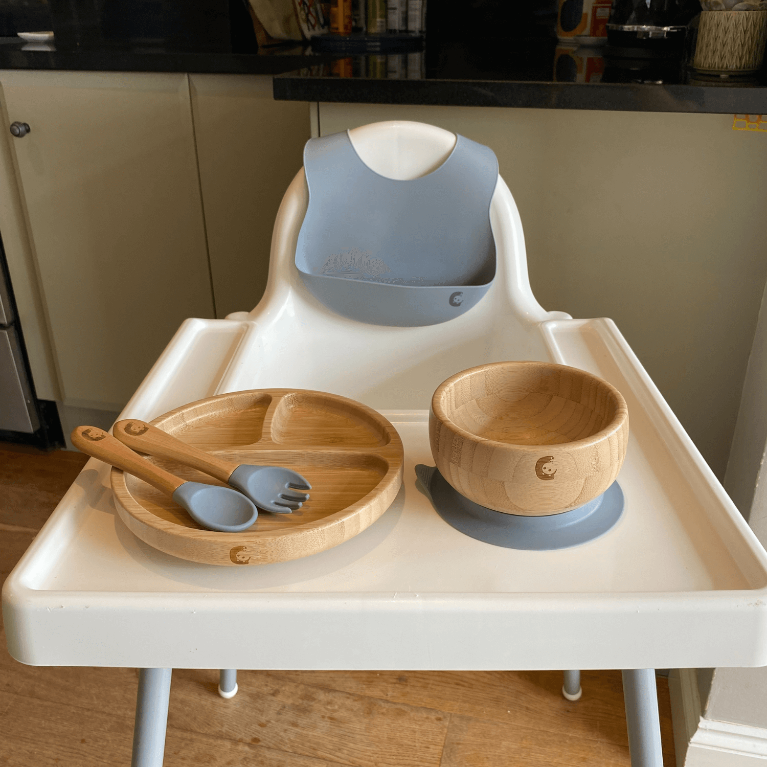 Bamboo Weaning Set - Inky Blue