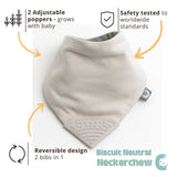 Biscuit and Sage Neutral Neckerchew - Teething Dribble Bib 2 Pack