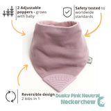 Dusky Pink Neckerchew - Teething Dribble Bib  New Neutral range