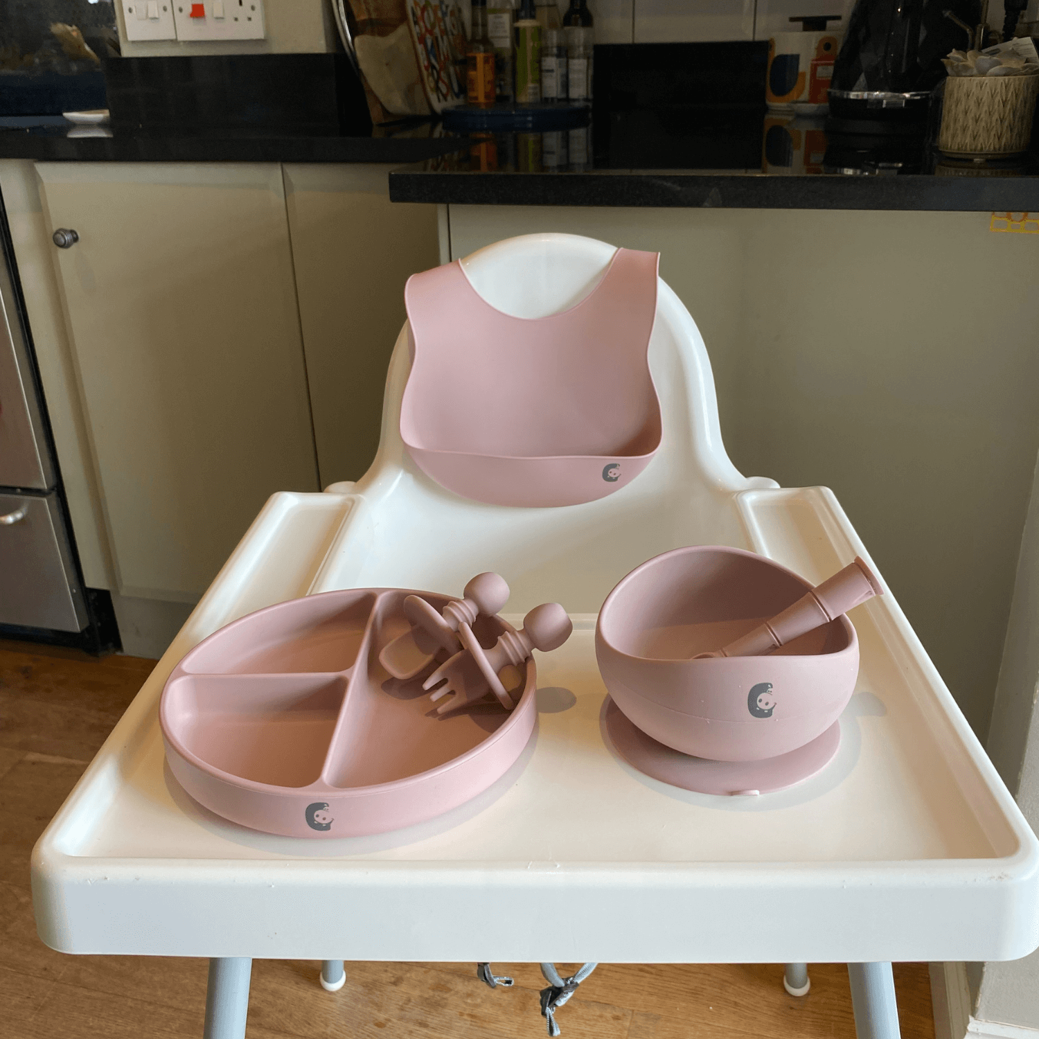 Silicone Weaning Set - Dusky Pink