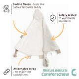 Biscuit Neutral Comfortchew - Baby Comforter With Teether