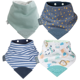 Stripes & Stars Neckerchew - Teething Dribble Bib 4 Pack