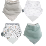 Neutrals  Neckerchew - Teething Dribble Bib 4 Pack