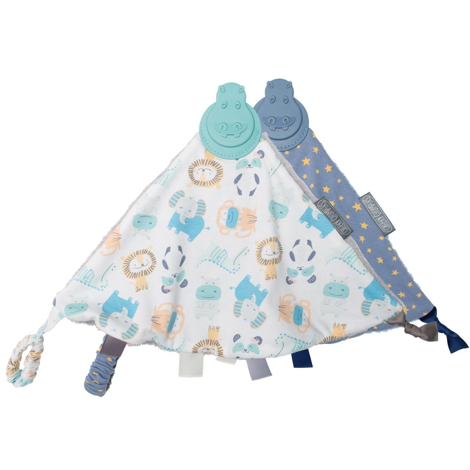 Cheeky Animals & Stars Comfortchew - Personalised Baby Comforter With Teether 2 Pack - Cheeky Chompers