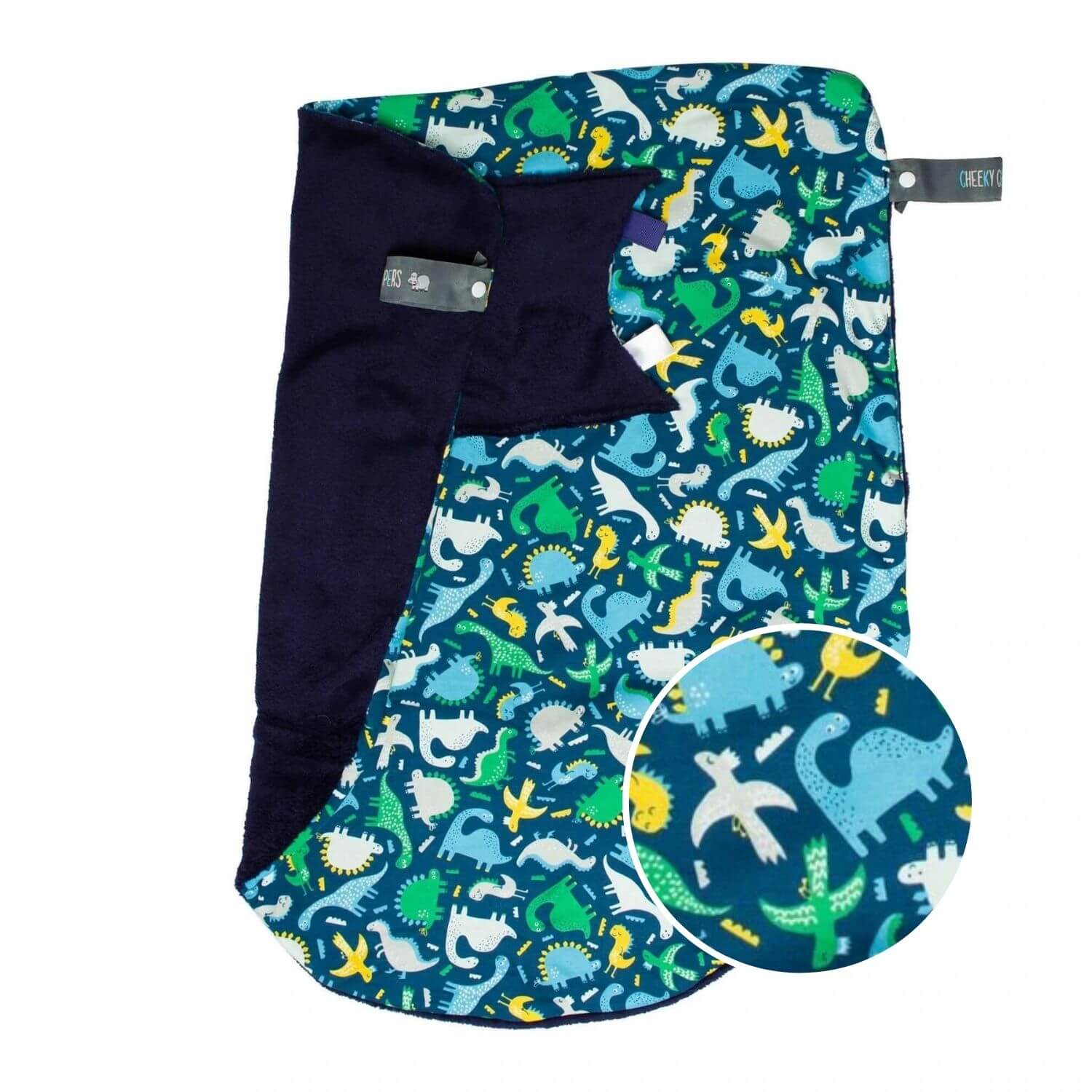 Baby Dino Personalised Baby Blanket - Cheeky Chompers