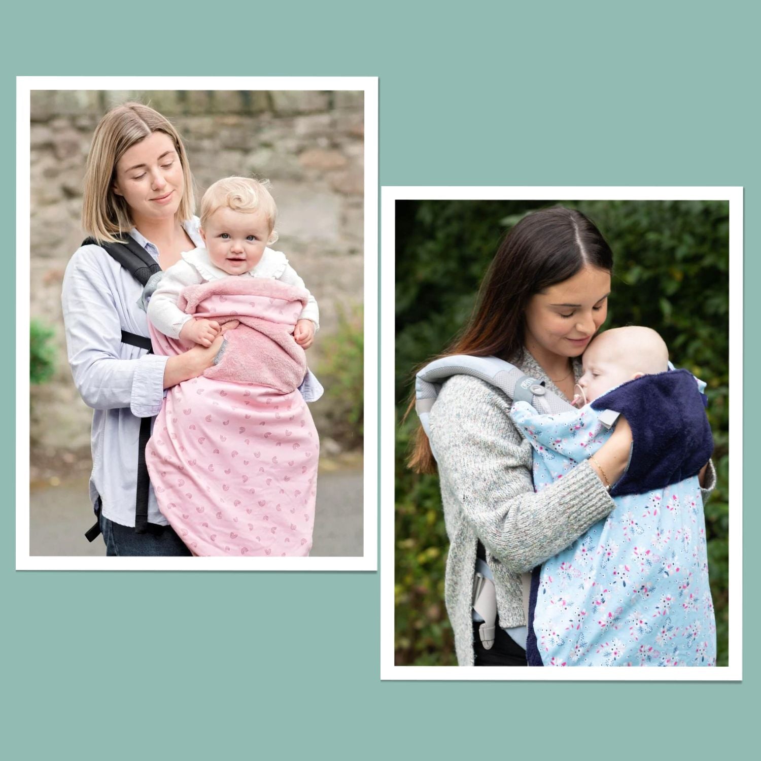 Rainbow Rose & Botanical Bloom Personalised Baby Blanket 2 Pack - Cheeky Chompers