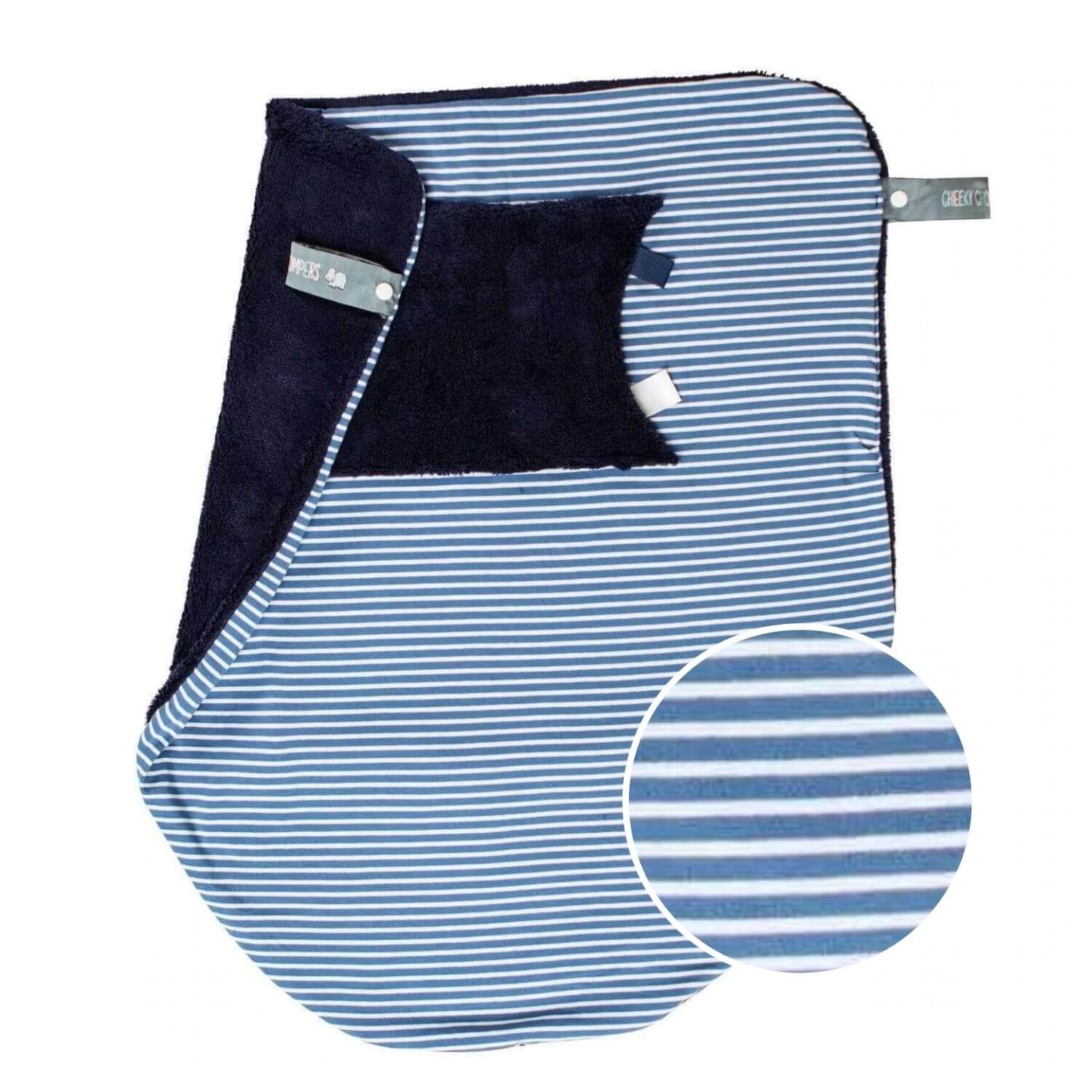Preppy Stripes Personalised Baby Blanket - Cheeky Chompers