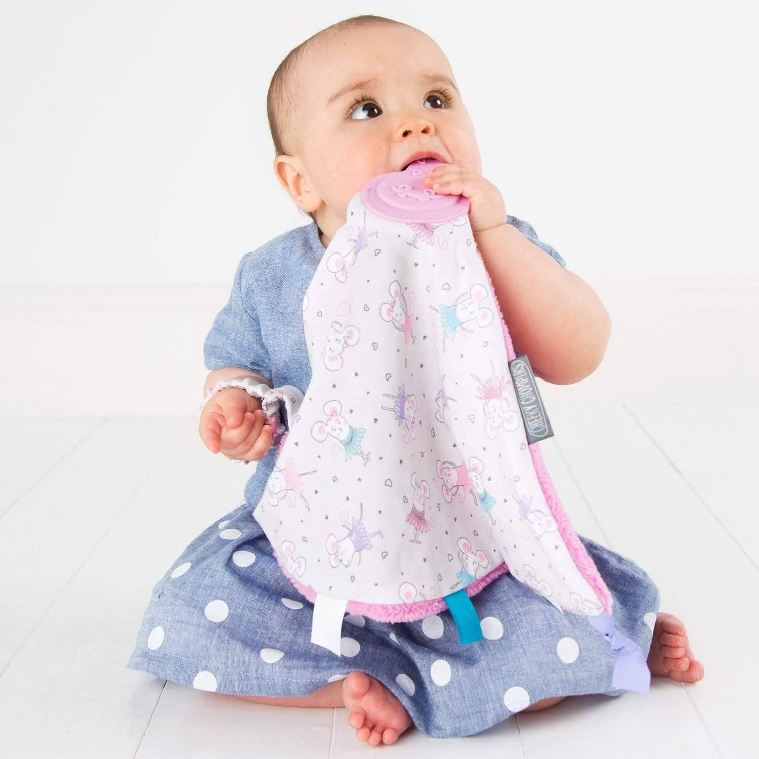 Ballerina Mice Comfortchew - Baby Comforter With Teether - Cheeky Chompers