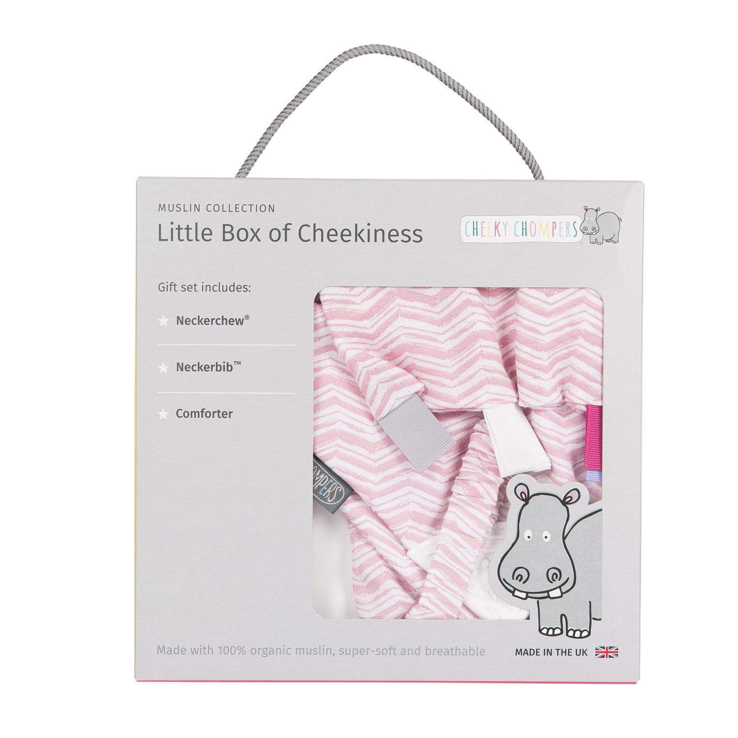 Rosy Days Organic Muslin Baby Gift Set - Cheeky Chompers
